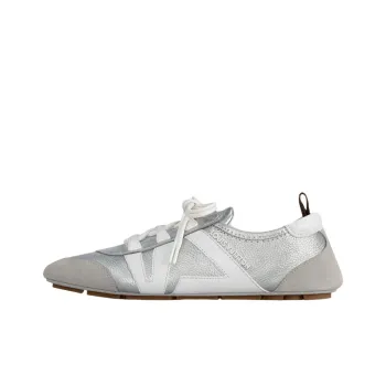 LOUIS VUITTON Sneakerina German Army Trainers Low Top Casual Shoes Women's Silver