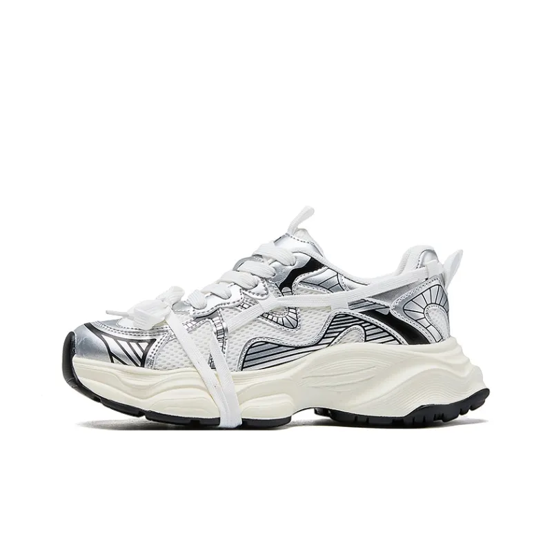EXULL Q Breathable Lightweight Height Increasing Low Top Chunky Sneakers Women's-8
