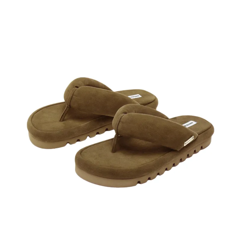 Naked Wolfe Rubber Sole Abrasion Resistant Flip Flops Women's Umber-1