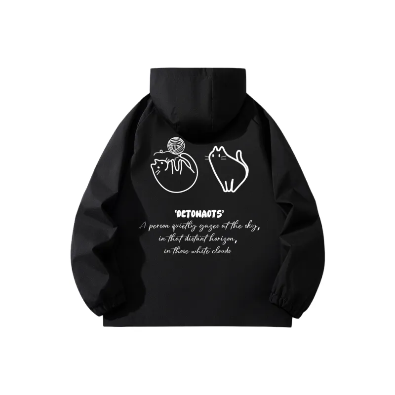 Small Columns Under The Sea Jackets Coats Unisex Black-0