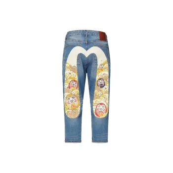 EVISU Slim Fit Pants Jeans Men's Denim Blue