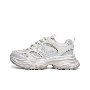 Kappa Anti Slip Wear Resistant Low Top Chunky Sneakers Women's Classic White