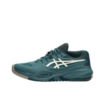 Asics GEL RESOLUTION 10 Anti Slip Wear Resistant Low Top Tennis Shoes Men's Dark Green