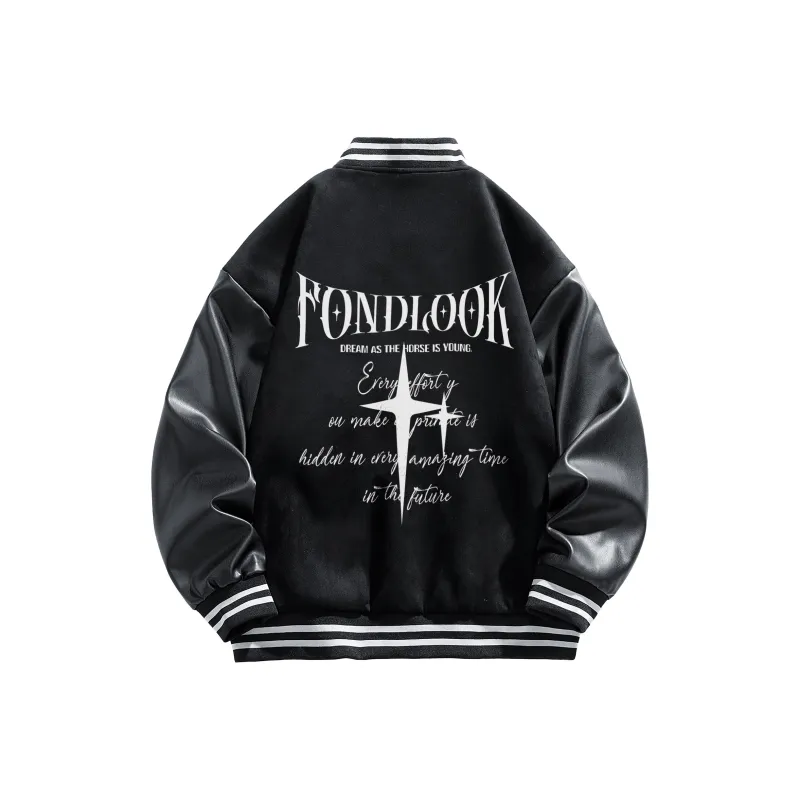 FONDLOOK Baseball Jacket Unisex-0
