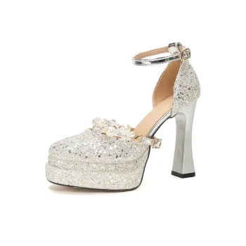 Zubumei Chunky Heel High Heels Women's