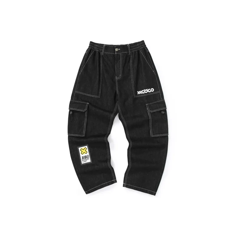 XXGOGO Cargo Pants Jeans Unisex Black-0