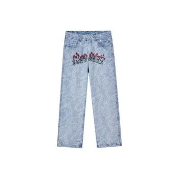 PASET Luxury Streetwear Jeans Unisex Blue