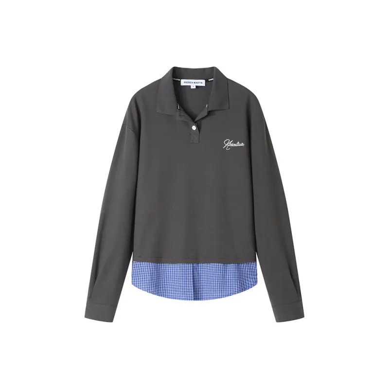 ANDREA MARTIN Polo Shirt Unisex Gray-0
