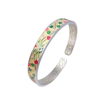 CUTE DAME S 999 Fine Silver Bangles Women's