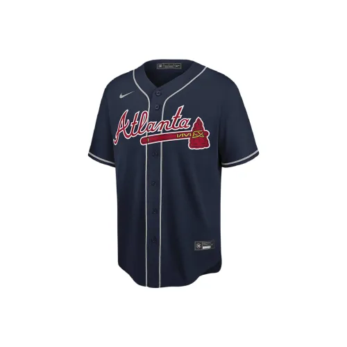 Nike x MLB Nike X MLB Co brand Atlanta Braves Ronald Acuña Jr. Baseball Jacket Men's Marine Blue