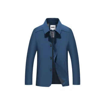 H YXIANG Jackets Coats Men's Lake Blue