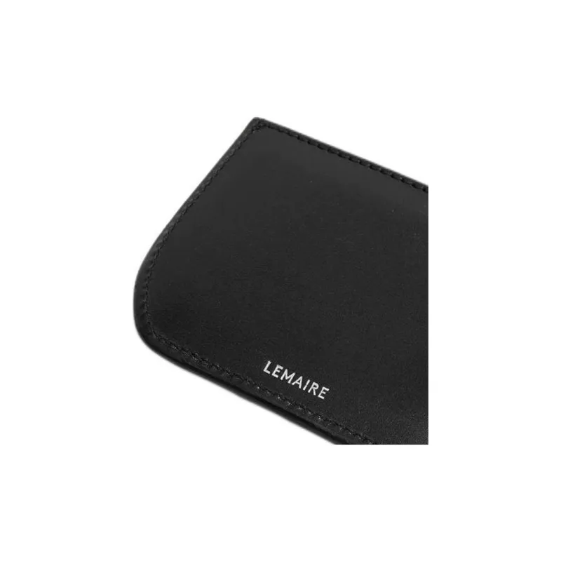Lemaire Calfskin Card Holder Women's Black-5