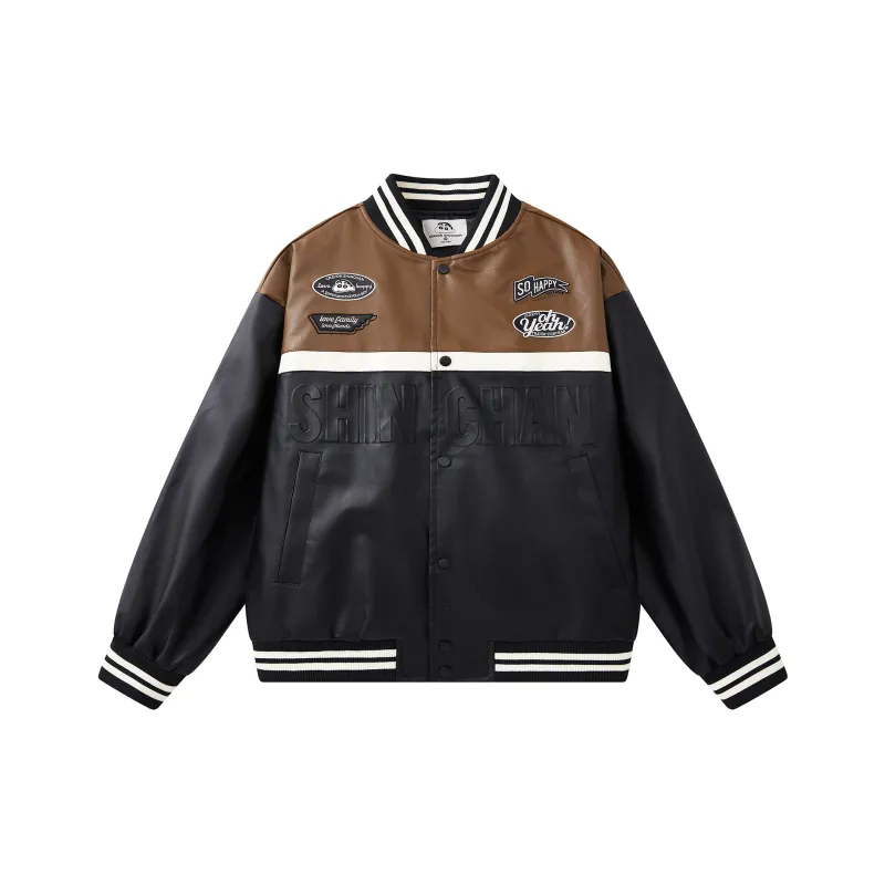 SHINCHAN Baseball Jacket Coat Unisex-0