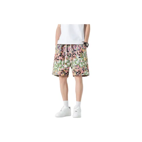 Trendy Casual Shorts Unisex Mosaic Style Stylish