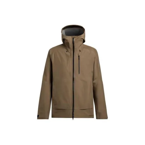 SALOMON FW/AW24 Water Resistant Windproof Breathable Wear Resistant Warm Windbreaker Jacket Men's Mushroom Brown