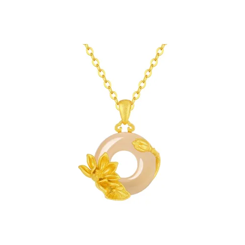 Emerald Dynasty Natural Chalcedony Jade Necklaces Women's