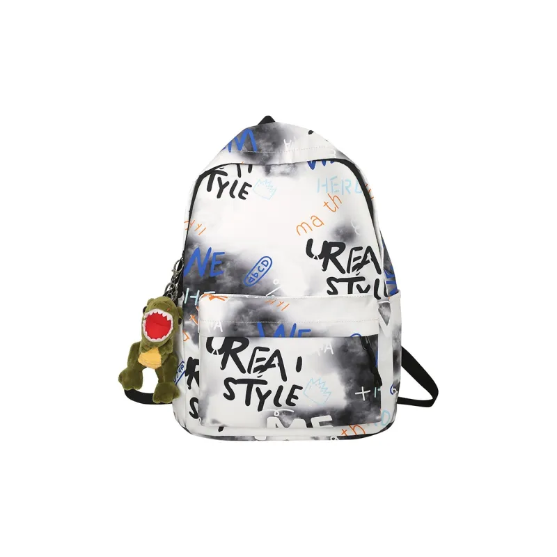 URBAN FOREST Nylon Backpack Unisex Blue/Green/Gray/White-18