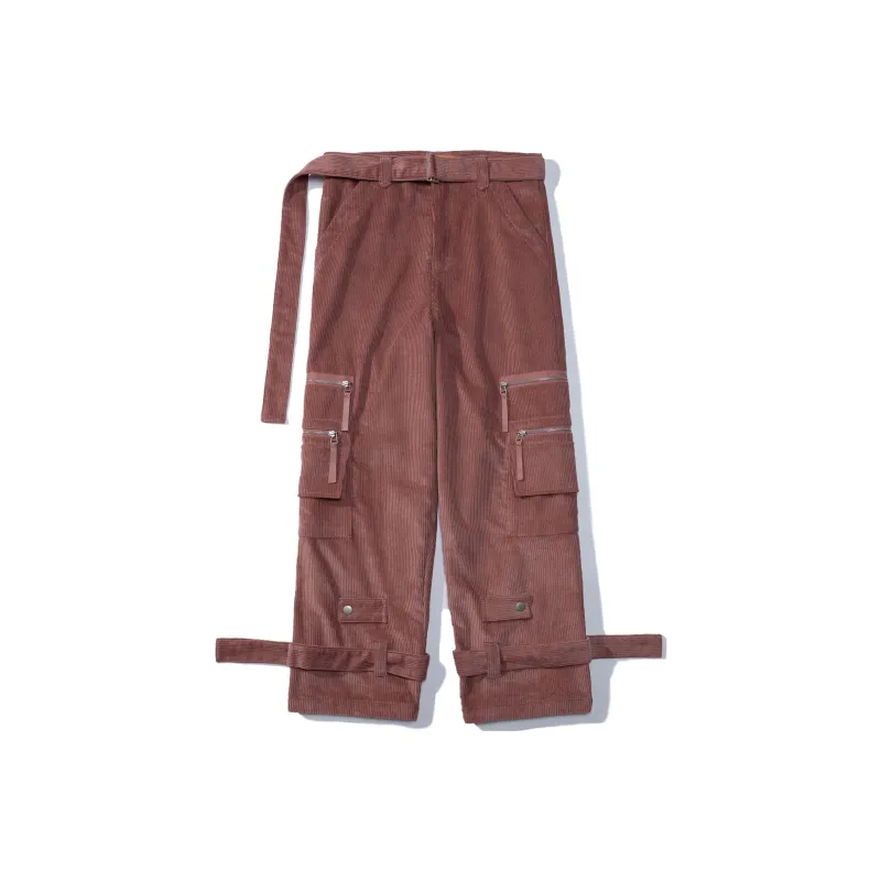 UNVESNO Cargo Pants Thickened Casual Pants Unisex-4