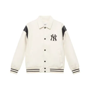 MLB MONOGRAM Collection New York Yankees Baseball Jacket Unisex Dark Cream
