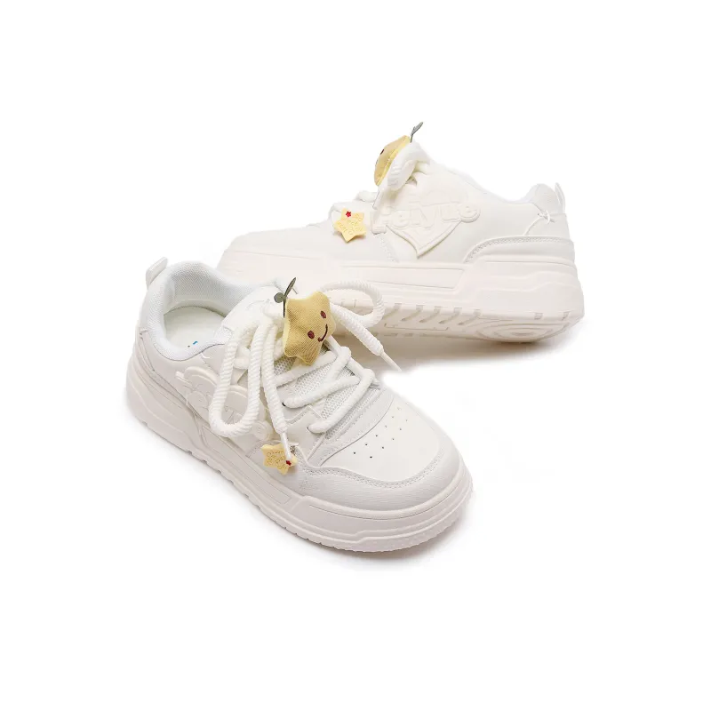 Feiyue Girly Heart Series Lightweight Breathable Height Increasing Low Top Skateboard Shoes Women's-3