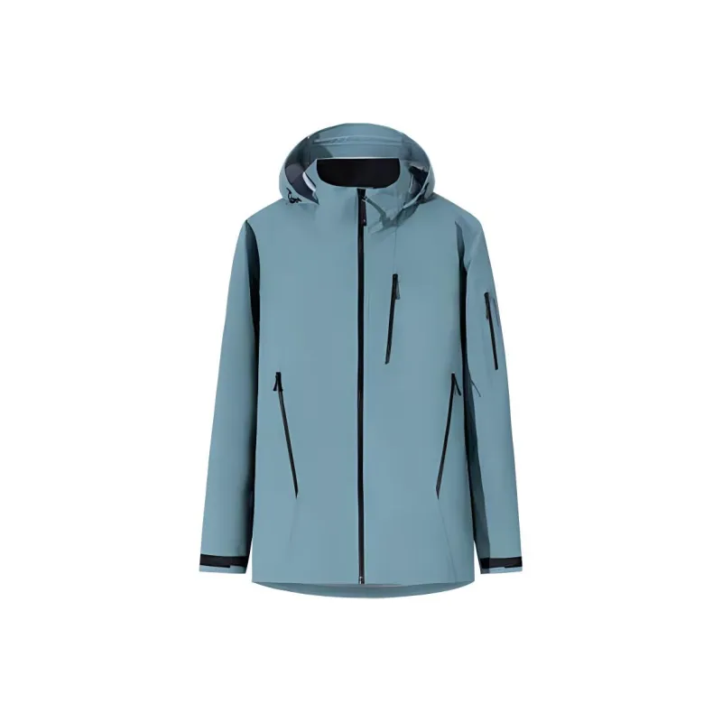 Anta Waterproof And Windproof Windbreaker Jacket Men's Swallow Mountain Blue-0