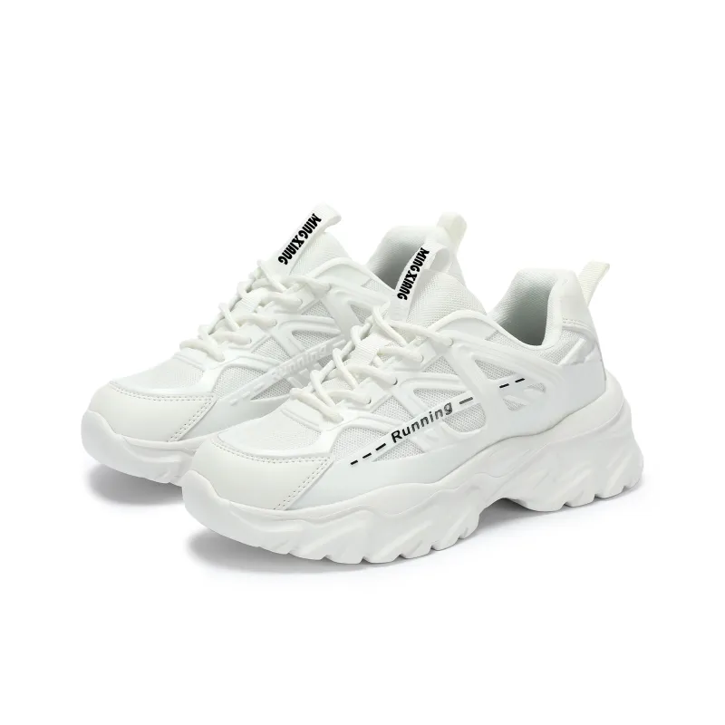 Singing Abrasion Resistant Breathable Height Increasing Low Top Chunky Sneakers Unisex-3