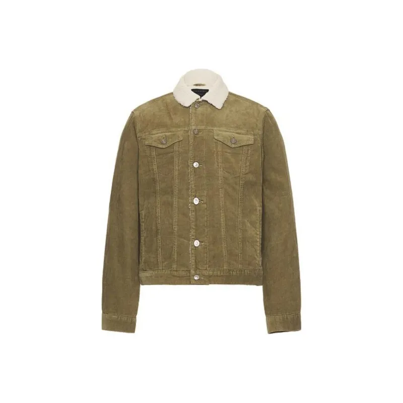 ALLSAINTS Shearling Collar Denim Jacket-0