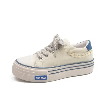 BANWEIDIYA Anti Slip Wear Resistant Low Top Canvas Shoes Women's