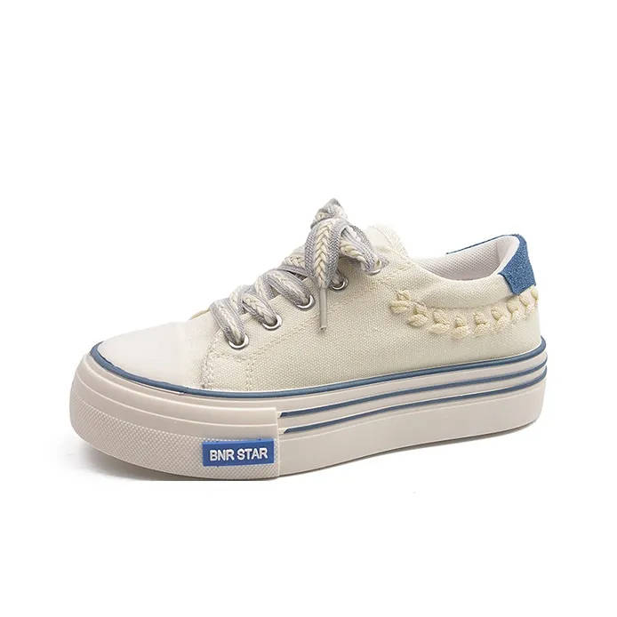 BANWEIDIYA Anti Slip Wear Resistant Low Top Canvas Shoes Women's-0
