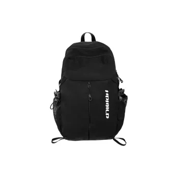 OUZIHUANG Nylon Backpack Regular Unisex Black/Ecru/Gray/Khaki