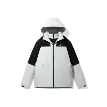 KingCamp Water Resistant Windproof Warm Cold Resistant Windbreaker Jacket Men's Warm White