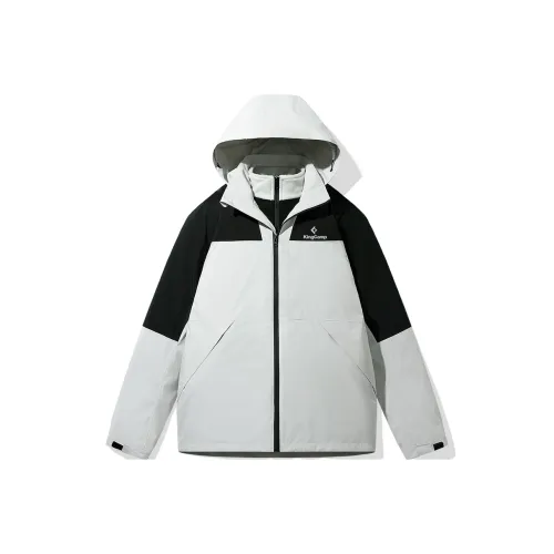 KingCamp Water Resistant Windproof Warm Cold Resistant Windbreaker Jacket Men's Warm White