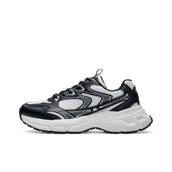 Kappa Slip Resistant, Abrasion Resistant, Breathable, Height Increasing Low Top Running Shoes Unisex Black White