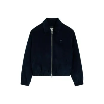 AMIPARIS Paris Ami De Coeur Zip Up Corduroy Shirt Jacket