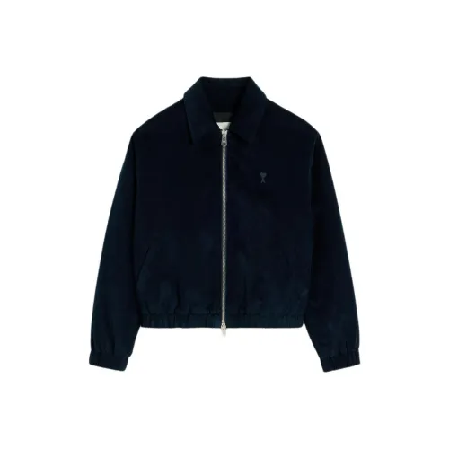 AMIPARIS Paris Ami De Coeur Zip Up Corduroy Shirt Jacket