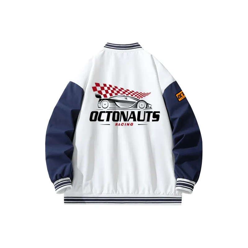 Small Columns Under The Sea Baseball Jacket Unisex-4