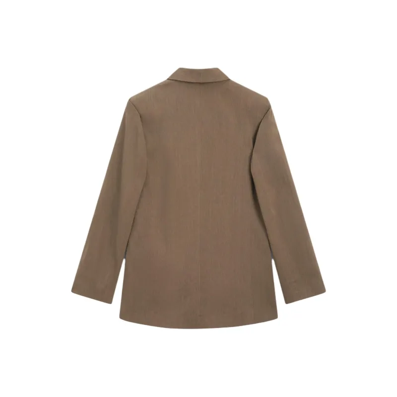 Massimo Dutti Business Suit Women's Brown Green-1