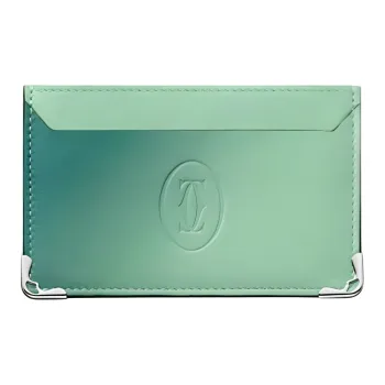 CARTIER Calfskin Card Holder Women's Green