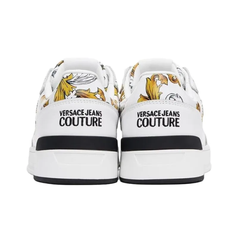 VERSACE JEANS COUTURE Low Top Skateboard Shoes Men's White-3
