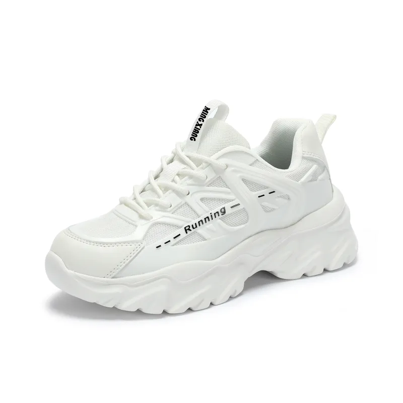 Singing Abrasion Resistant Breathable Height Increasing Low Top Chunky Sneakers Unisex-2