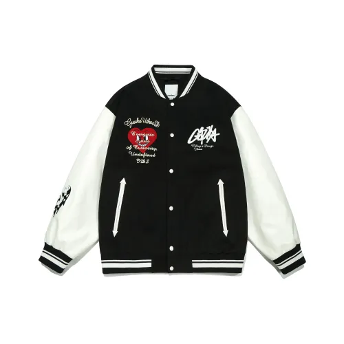 Guuka Baseball Jacket Unisex Black