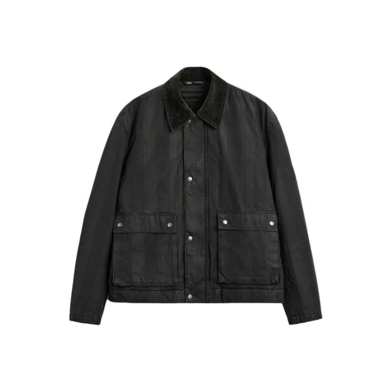 ZARA Jackets Men Black-0