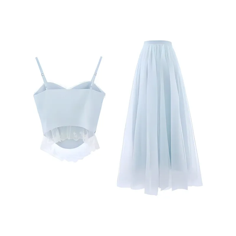 SECFLY OFFICIAL Skirt Set Women's Blue-1