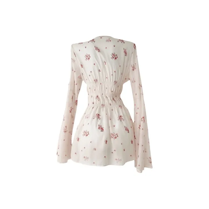 TIBINB Chiffon Shirt Women's Pink-1