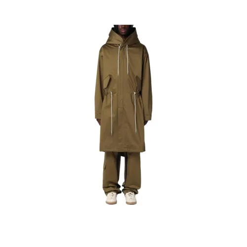 WALES BONNER Coats Men's Khaki Green