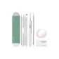 [Ultra-Sharp Cell Clip-Hook+Ultra-Sharp Needle]+Small Mirror+Alcohol Swabs+[4 Pcs Set]