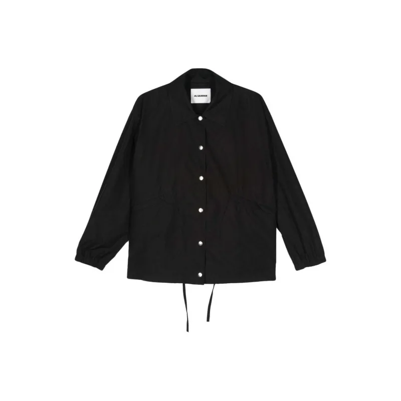 JIL SANDER Logo print Cotton Shirt Jacket-0