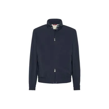 Brunello Cucinelli High Neck Zip Up Bomber Jacket