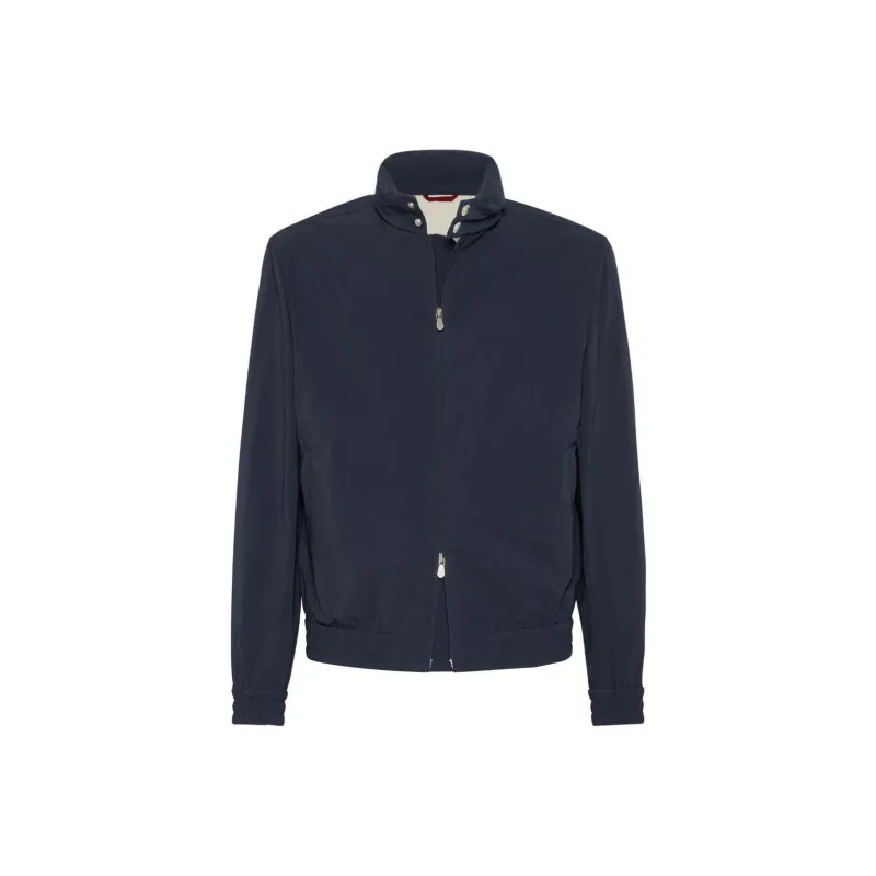 Brunello Cucinelli High Neck Zip Up Bomber Jacket-0