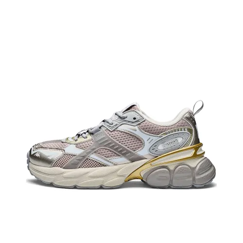 Kappa Back to Back Anti Slip Wear Resistant Low Top Chunky Sneakers Unisex Gold